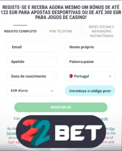 22Bet Register